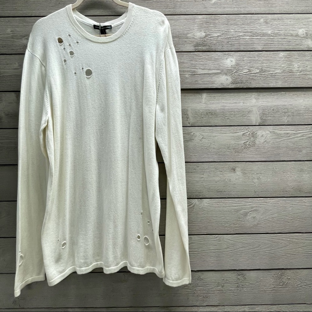 Cotton by Autumn Cashmere Distressed Cashmere Top